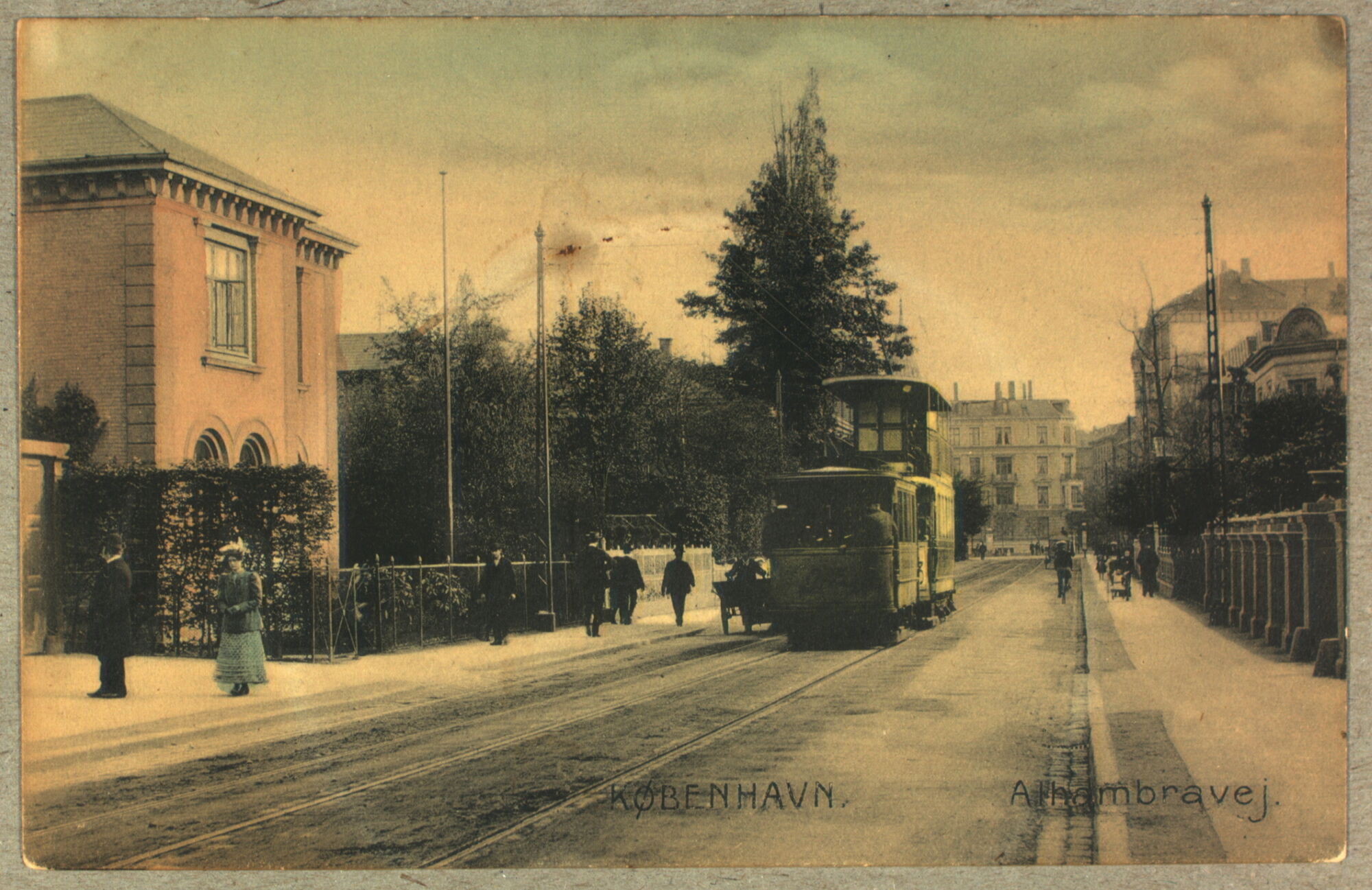 Sporvogn på Alhambravej omkring 1915